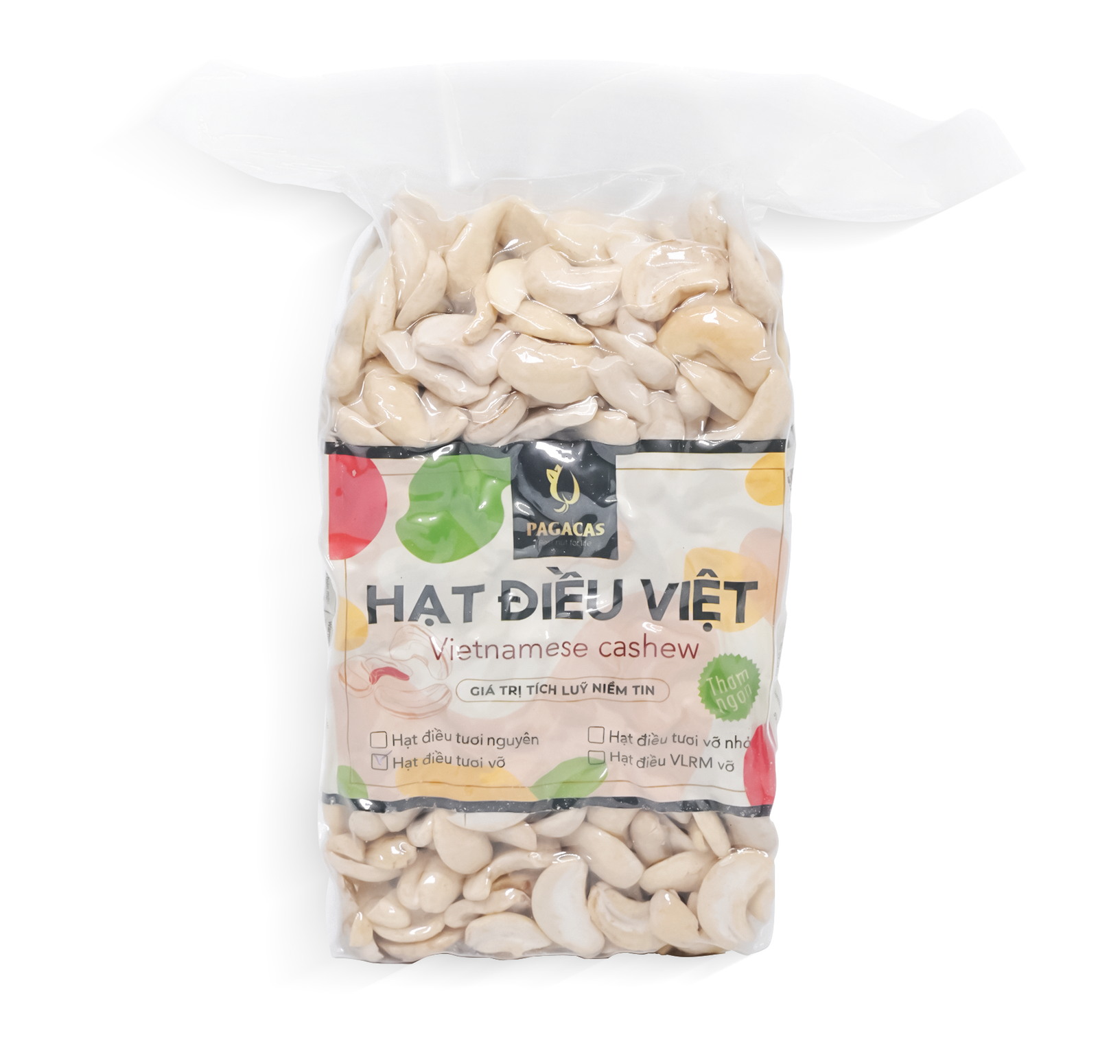 Pagacas Fresh Cashew Pieces – Plastic Vacuum Bag 500g Pagacas Fresh Cashew Pieces – Plastic Vacuum Bag 500g